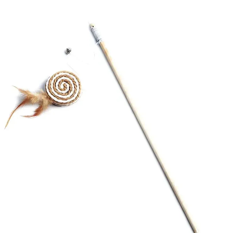 Interactive Feather Cat Wand Toy